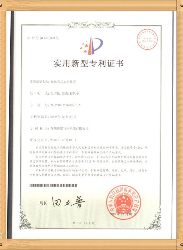 Patent for CMS Snowstorm filling
